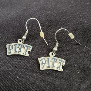 University Of Pittsburgh Pitt Logo Earrings